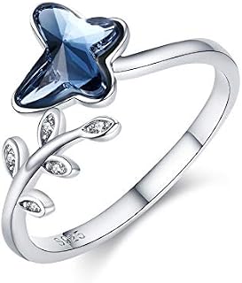 925 Sterling Silver Adjustable Ring Gift for Women Girls