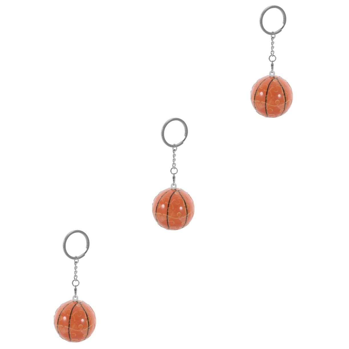 TOYANDONA 3piezas Llavero De Pelota Deportiva Creativo Colgante Para Claves De Casa y Coche Adorno Compacto y Ligero Para Mochilas Souvenir De Baloncesto y Fútbol Para Fans Deportivos