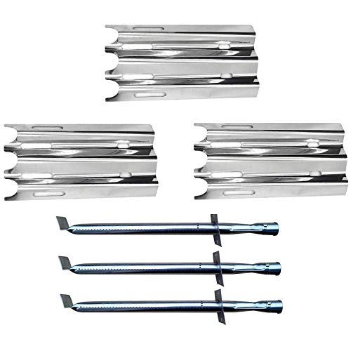 Hongso 3-Pack Repair kit Replacement Parts for Vermont Castings CF9030, CF9050,Jenn-Air JA460 and Others Gas Grill, Stainless Steel Heat Shield Plate Tent Burner Cover Flame Tamer,SBC0013-SPZ0813