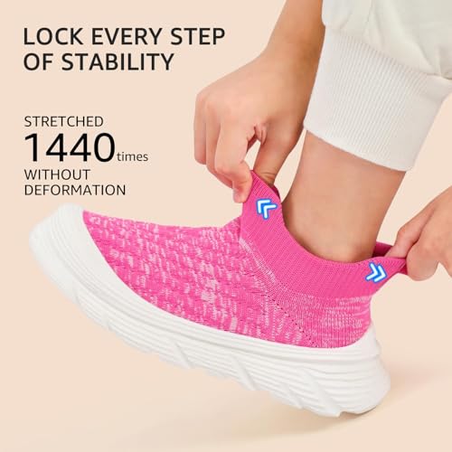 Slip on Sneakers Girls Wide Toe Box Boys High Top School Shoes4