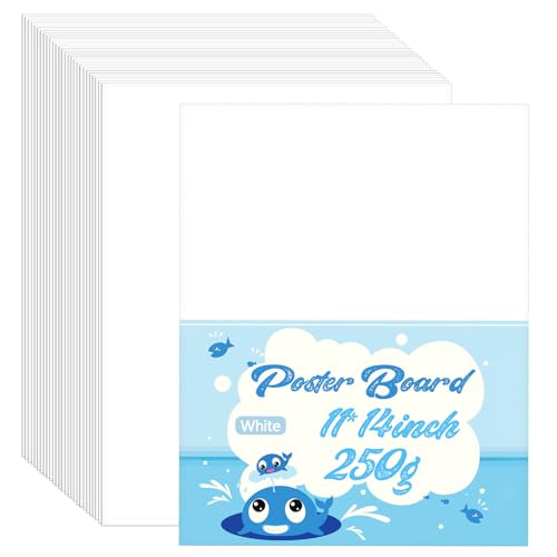 LOTMER Quadros de pôster com 50 folhas, 35,5 x 45,72 cm, branco para pôster, papel branco em branco
