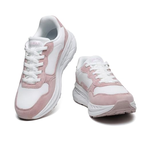 Image of GSLMOLN Women's Casual Walking Shoes Breathable Non Slip Tennis Cushion Fashion Gym Sneakers