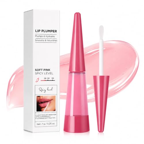 Vaethy Sérum Lip Plumper con efecto plumper brillante, volumen extremo, transparente Lip Maximizer