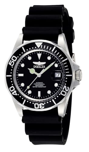 Invicta Men's Pro Diver Automatic Watch with Polyurethane Strap, Black (Model: 9110)