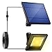 Solar Outdoor Lights Garden LED Flood Lights with Extension Cable Dusk to Dawn Security Waterproof Landscape Lighting for Barn,Ceiling Porch, Cabin roof,Tree,Doorway,Yard,Street(Warm White)
