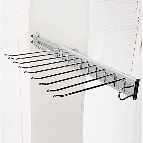 Organisateur de rail de garde-robe anti-pli à 9 bras coulissants pour petite armoire
