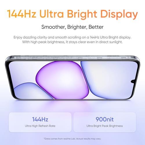 Image of realme C83 5G 4+128GB, MediaTek Dimensity 6300, 6.8 inch 144Hz, Battery 7000mAh, Blooming Purple