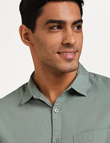Image of Amazon Brand - Symbol Men's Cotton Shirt | Casual | Plain | Full Sleeve | Summer - Regular Fit (Available in Plus Sizes)