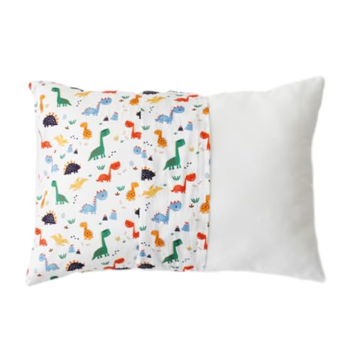 Image of Bunnikins & Clover Toddler Pillows with Pillowcase, 13 inchx18 inch Soft Cotton Kid Pillows for Sleeping, Bedding Small Pillow for Boys and Girls Aged 2-5 Years