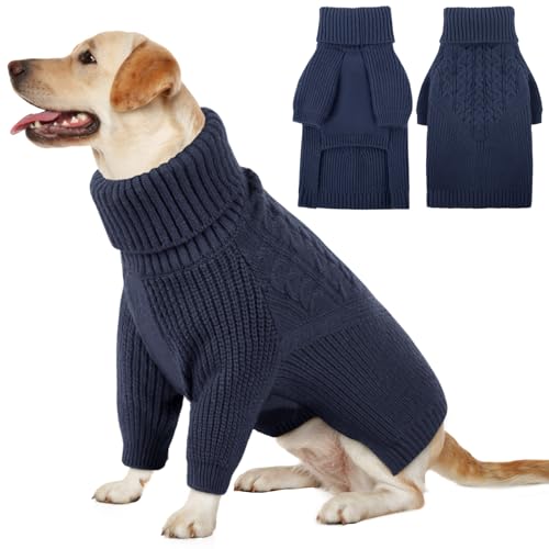 Queenmore Puppy Sweater Warm Winter Dog Sweater for Small to Large Dogs
