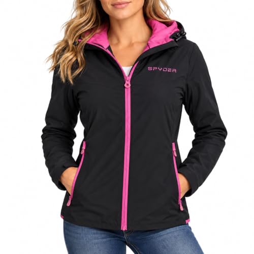 Spyder Womens Windbreaker Jacket - Waterproof Wind Resistant