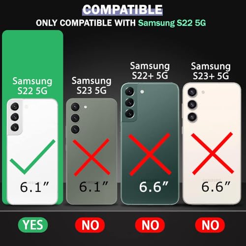 Image of TheGiftKart Hybrid Back Cover Case for Samsung Galaxy S22 5G Compatible with MagSafe | Shockproof Design | Hard Transparent Back Cover Case for Samsung Galaxy S22 5G (PC & TPU, Black Sides)