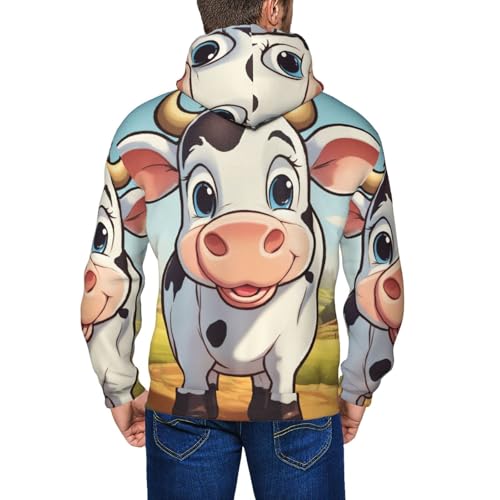 Sweat à capuche imprimé vache laitière : un look décontracté pour les week-ends