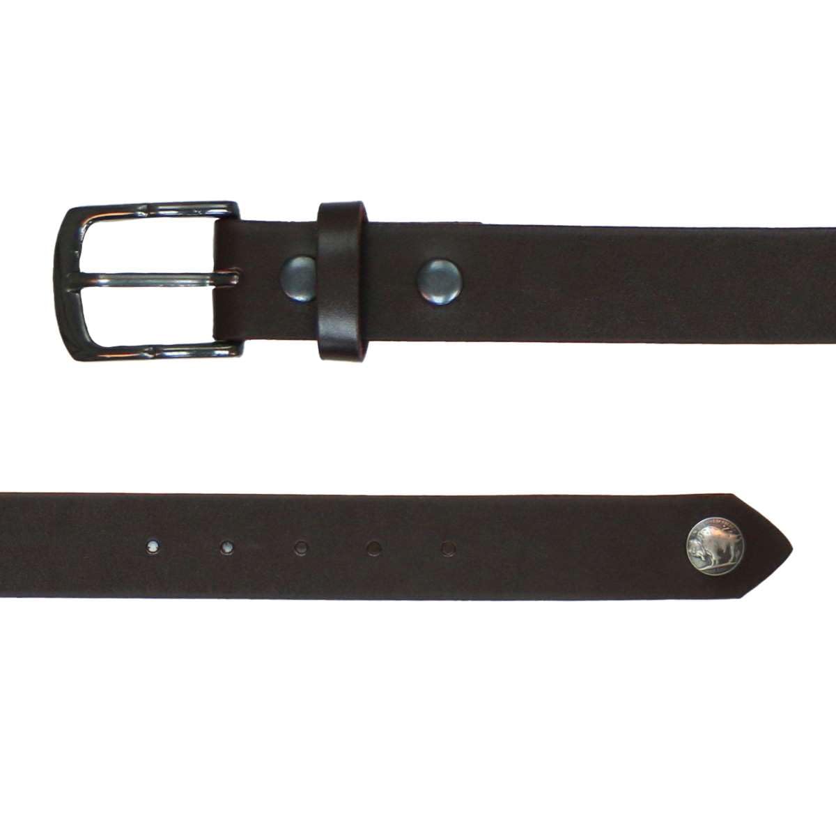 Hot Leathers Buffalo Nickel Brown Leather Belt BLA1131-38