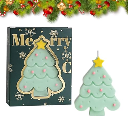 Christmas Tree Candle, Tree Candle, Holiday Candle, Christmas Gift, Christmas Stocking Stuffer, Vegan Soy Wax Candle, Christmas Gift