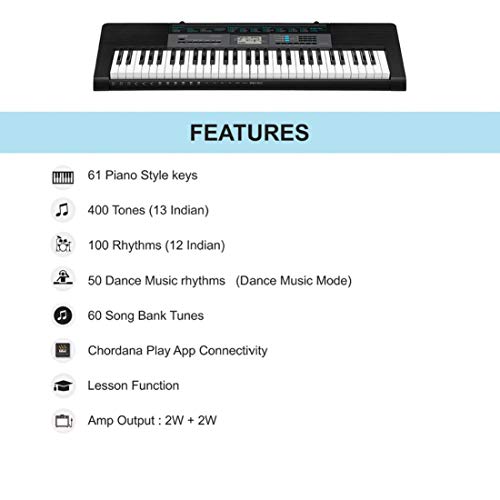 Image of Casio Ctk-2550 61-Key Portable Keyboard, Black With Carry Case