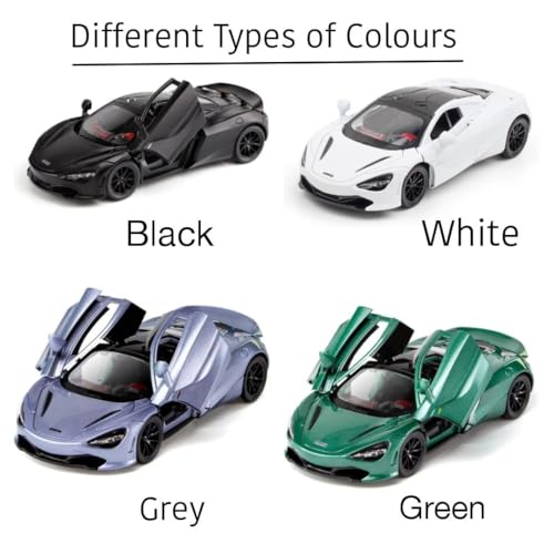 Image of 1:32 Maclaren 720s Sports Model Exclusive Alloy Diecast Pull Back Toy car with Openable Doors & Light Music Toys for Kids Boy Girl Gift (1:32 McLaren 720s -Random Color)