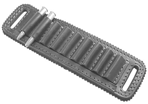 vsdfvsdfv Cartridge Belt Slide Pistol Ammunition Carrier Leather (Black, 357 and 38 Caliber)