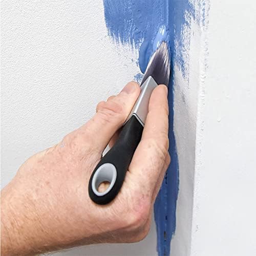 ROLLINGDOG 2PC Detail Edge Cutting in Paint Brush Set Include 1PC Four Sided Square Brush and 1PC Three Sided Triangle Paint Brush