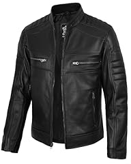 Austin Black Leather Jacket Men