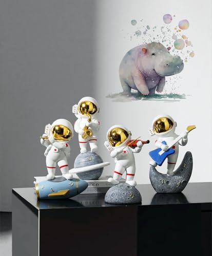 Vinilo decorativo Hippopotamus acuarela 30x30 cm miniatura 6