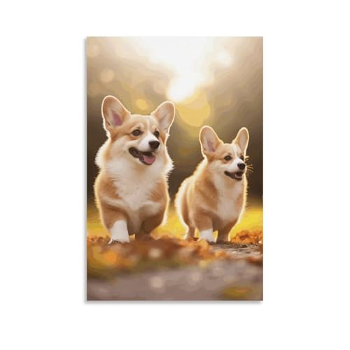 Toile murale corgi pour embellir un mur vide de chambre