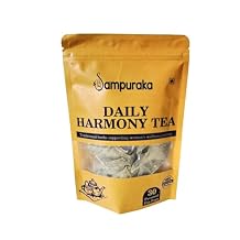Sampuraka Daily Harmony Tea - Traditional 8-Herb Blend, 30 Premium Pyramid Sachets with Ashwagandha & Spearmint