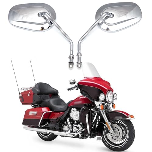 Espejos retrovisores de motocicleta negros con rosca de 8mm para Harley Night Rod VRSCDX 4