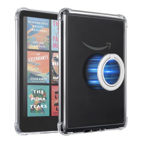 Image of CoBak 7 inch Clear Case, not for iPad(072202) | Lightweight, Scratch-Proof Silicone Back Cover,Dark Grey Mag Ring