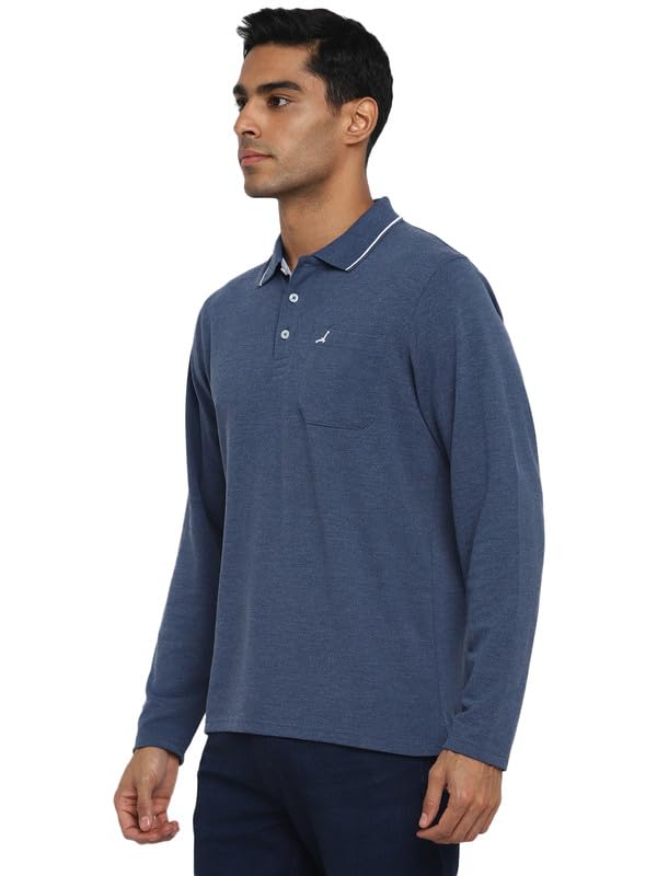 Image of AMERICAN CREW Full Sleeves Polo Collar T-Shirt with Pocket for Men