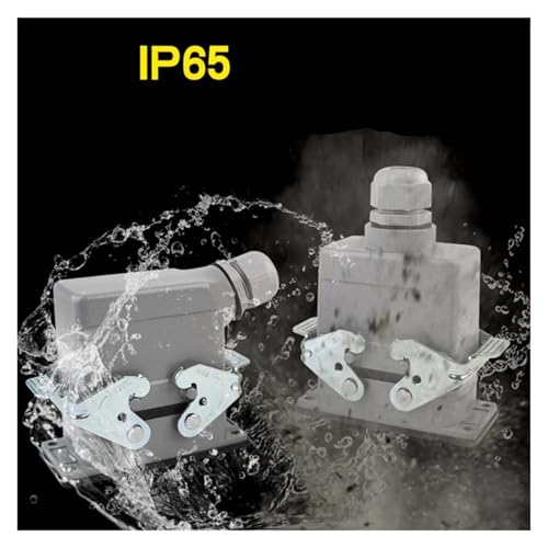 Conector rectangular resistente HDC-HE de 48 pines e impermeabilidad IP65 para entornos industriales 5
