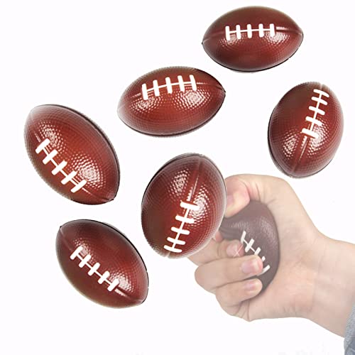 Zimbro 6Pack 4Inch Footballs Decompression Ball For Classroom Prizes Mini Foam Stress Relief Balls Football Party Decorations Carnival Classroom Prizes Football Goodie Bag Stuffers #TOP9