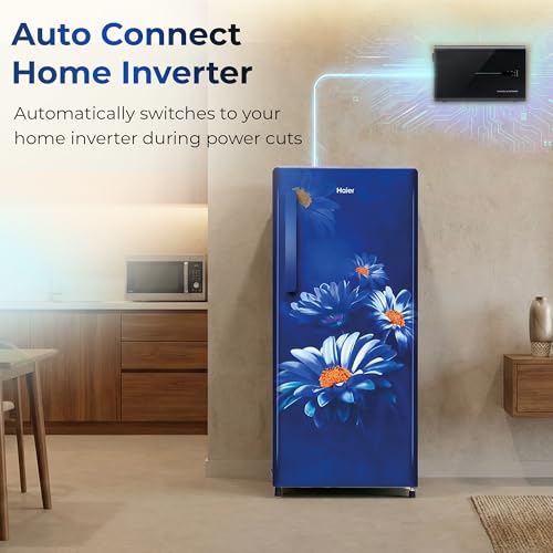 Haier 190 L 2 Star Direct Cool Single Door Refrigerator with Fast Ice Making, Easy Clean Back, Large Vegetable Box (HED-202TMHA-N, Marine Hilton, 2026 Model) 7 41fOw7GLRPL