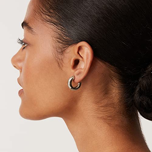 Pavoi 14k Gold Hoop Earrings For Women 20mm - Thick Infinity Hoops - Gold Vermeil Earrings - Lightweight Set by PAVOI - Image 3
