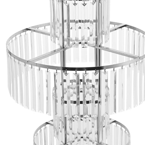 Support de fleurs en cristal de 110cm pour grand bouquet de table - 5