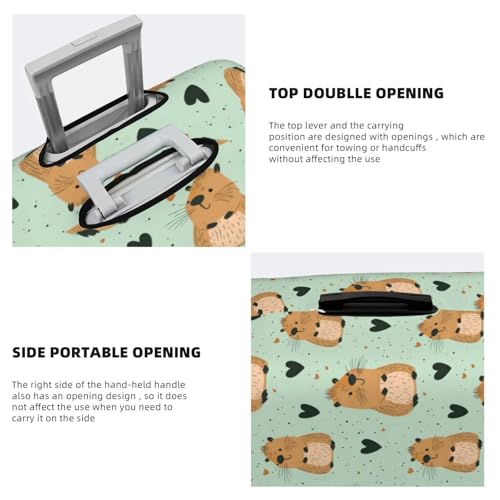 Luggage Cover Protector - Cute Heart Guinea Pig Print Suitcase Covers for Luggage Fit 22-24 Inch Suitcase4