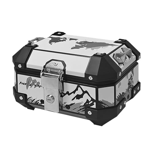 Caja de almacenamiento estanca y desmontable con maleta trasera de aluminio 10l 7