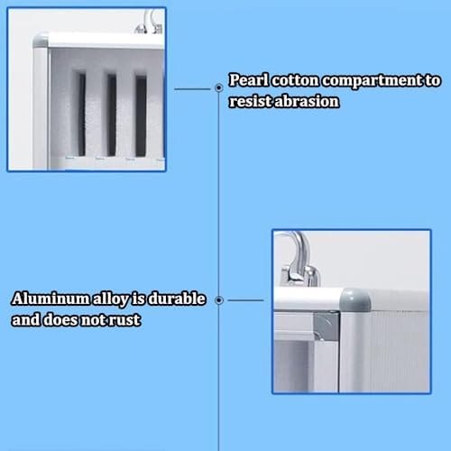 Transparent Aluminum Phone Locker Box - Secure 48-Slot Storage Cabinet with Handle & Lock for Office/Classroom - Durable & Safe Cell Phone Storage Solution