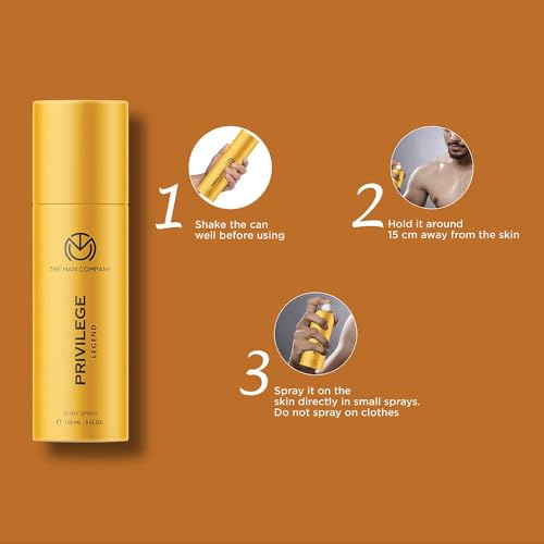 Image of The Man Company Privilege Legend Deodorant for Men -150ml, Pack of 3 | Premium Body Spray | Long-Lasting Fragrance | Perfect Deo Set For Everyday Use | Gift for Husband, Boyfriend