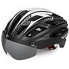 VICTGOAL Fietshelm Heren Dames Volwassenen Fietshelm Racefiets met Magnetische Vizier Beschermende Bril met LED…