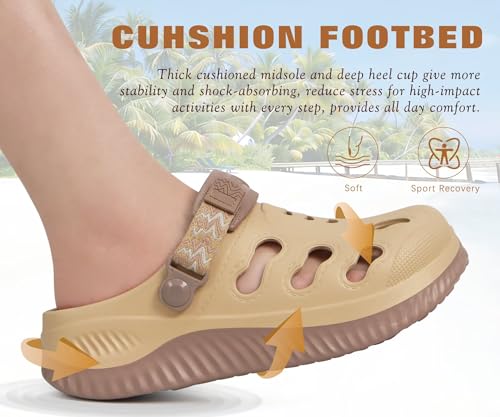 Image of KuaiLu Womens Classic Recovery Clogs Comfortable Walking Cushion Sandals for Women Relif Plantar Fasciitis Ladies Orthotic Arch Support Slip-on Mules, Adult Slip Resistant Shoes