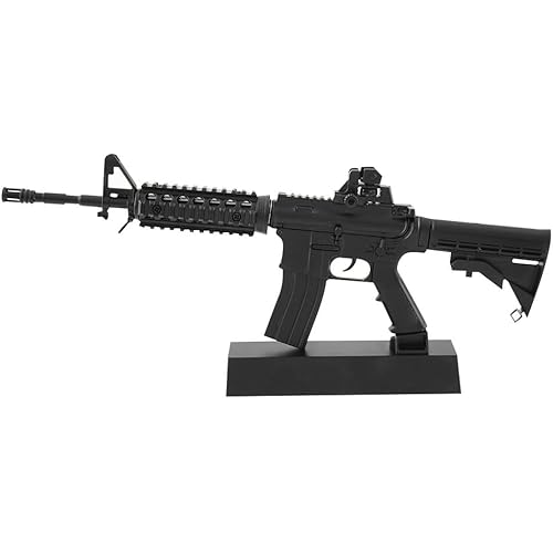 MuskOx AR-15 Miniature Model – 1:3 Scale Die-Cast Collectible Toy Gun Replica, 28cm, Non-Functional Display with Stand, Black
