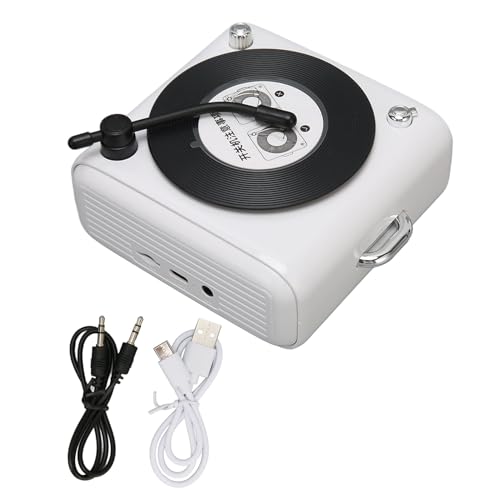 BROLEO Enceinte mignonne 1000 mAh avec volume fort style tourne-disque vinyle pour chambre à coucher (#1) - Les Beatles, Paul McCartney, John Lennon, RIngo Starr, George Harrison BROLEO Enceinte mignonne 1000 mAh avec volume fort style tourne-disque vinyle pour chambre à coucher (#1) – Image 7