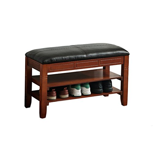 ChangSQ Abra el taburete del almacenaje de la tapa, el banco del zapato del cambio de la capa de madera sólida el banco casero del zapato del banco del zapato del banco del zapato de la PU zapato