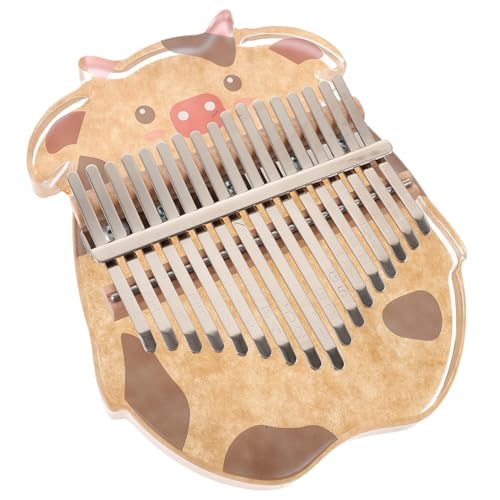 SHOWERORO 17 Key Crystal Kalimba Acrylic Stainless Steel Thumb Piano Portable Finger Instrument for Beginners