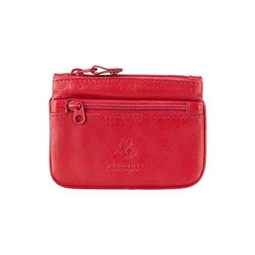 Visconti Leather Zip Top Coin Purse/Keycase CP3 (Red)
