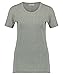 Produktbild Marc O'Polo Denim Damen T-Shirt mit V-Ausschnitt, bequemes Oberteil aus Bio Baumwolle, urbanes Kurzarmshirt für Frauen, Grau (903), L