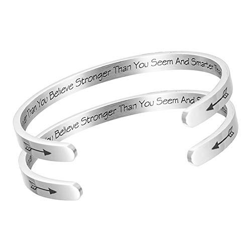 Starall Bracelet d'amitié pour femme avec message et message - Cadeau d'encouragement - 2 pièces