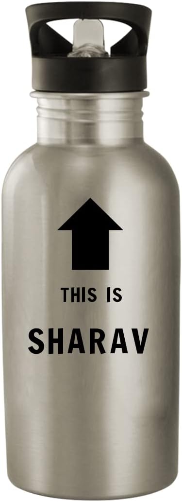 This Is Sharav - 20oz Stainless Steel Water Bottle, Silver