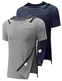 Picture of Poriff 2 Pack Mastectomy Surgery Shirt Back Recovery Clothing Heart Cancer Accessories Comfort Tops Dialysis Items Rotator Cuff Surgery Must Haves Supplies for Patients